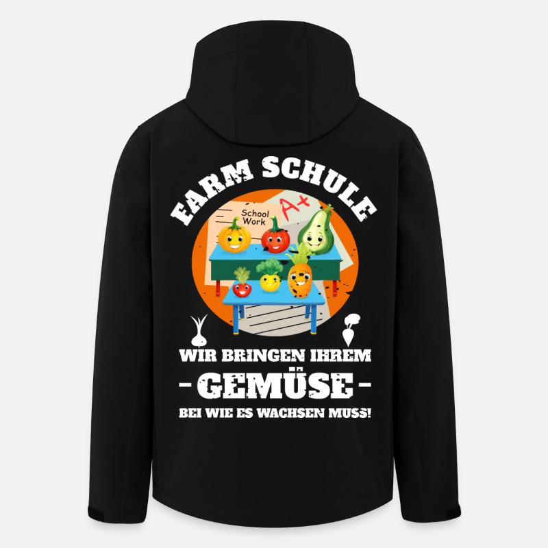 Farm Schule für Gemüse - Recycelte Männer Softshell-Jacke von Stanley/Stella - Schwarz