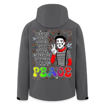 La paix est la chose la plus importante - Veste softshell homme en polyester recyclé Stanley/Stella - charbon - Dos - AI Model Male 185 light (185cm)