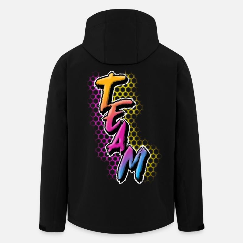 Team - Recycelte Männer Softshell-Jacke von Stanley/Stella - Schwarz