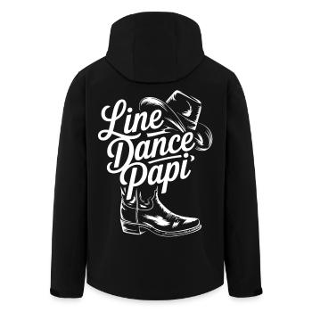 Design Country Country Line Dance Papi - Veste softshell homme en polyester recyclé Stanley/Stella - noir - Dos - AI Model Male 185 light (185cm)