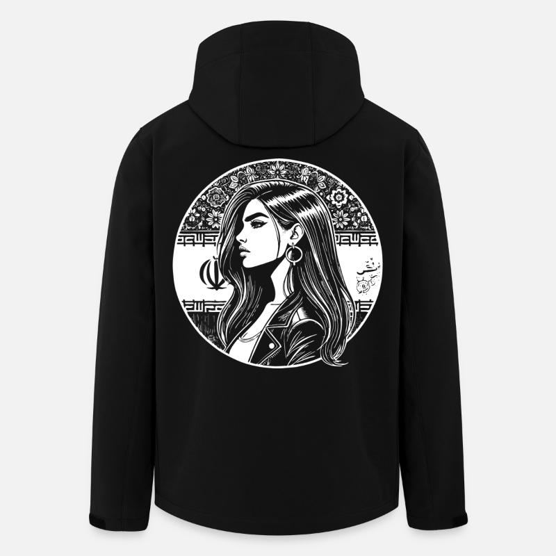 Design persan – Fierté et élégance - Veste softshell homme en polyester recyclé Stanley/Stella - noir