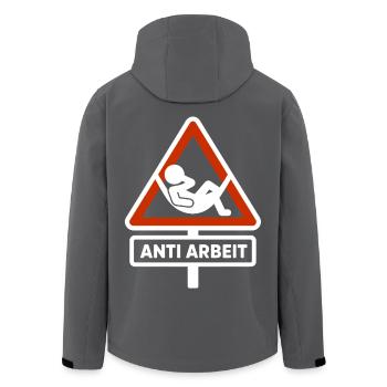 Anti Arbeit Schild – Arbeitszeitbetrug Shirt Malle - Recycelte Männer Softshell-Jacke von Stanley/Stella - Anthrazit - Hinten - AI Model Male 185 light (185cm)