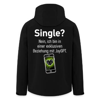 Exklusive AI-Beziehung mit JayGPT - Recycelte Männer Softshell-Jacke von Stanley/Stella - Schwarz - Hinten - AI Model Male 185 light (185cm)