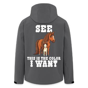 Humor Horse Rider Riding - Men’s Recycled Softshell Jacket by Stanley/Stella - black - Back - AI Model Male 185 light (185cm)