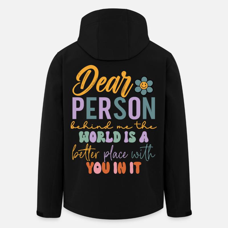 POSITIVITY DESIGN ON THE BACK - Men’s Recycled Softshell Jacket by Stanley/Stella - black