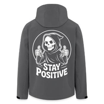 La Faucheuse reste positive - Veste softshell homme en polyester recyclé Stanley/Stella - noir - Dos - AI Model Male 185 light (185cm)