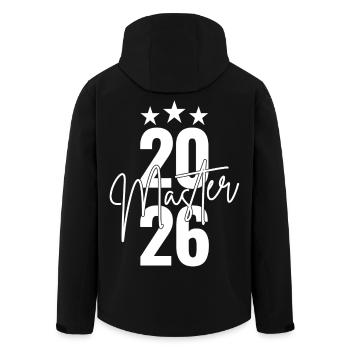 Master 2026 - Recycelte Männer Softshell-Jacke von Stanley/Stella - Schwarz - Hinten - AI Model Male 185 light (185cm)