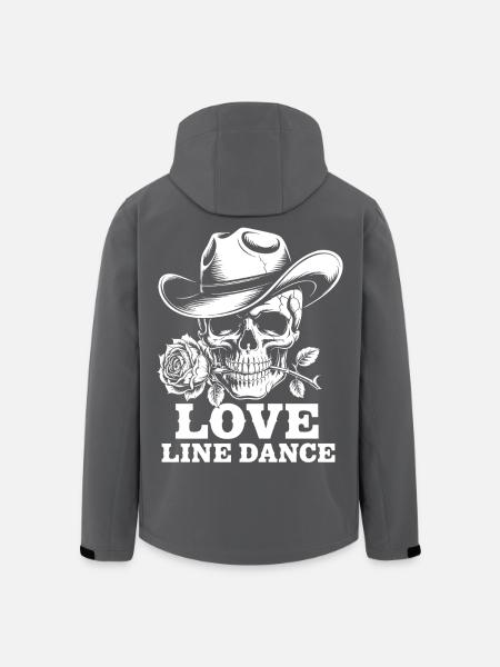 Skull Cowboy Love Line Dance - Men’s Recycled Softshell Jacket by Stanley/Stella - black