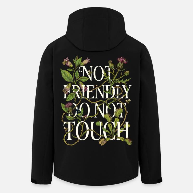 Floral Nicht Freundlich Lustig Sarkastisch - Recycelte Männer Softshell-Jacke von Stanley/Stella - Schwarz