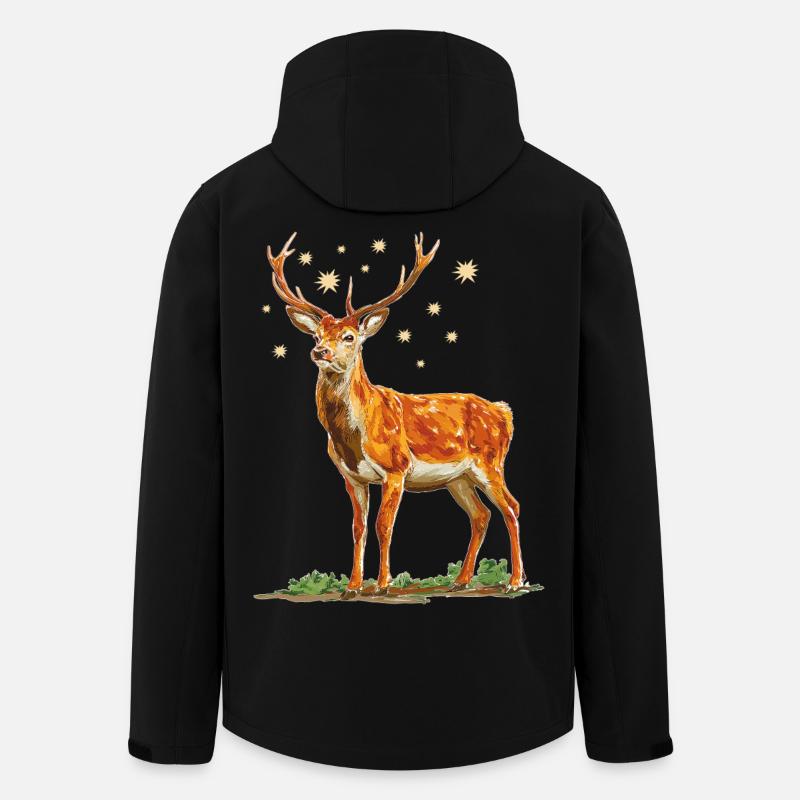 Deer with stars - Men’s Recycled Softshell Jacket by Stanley/Stella - black
