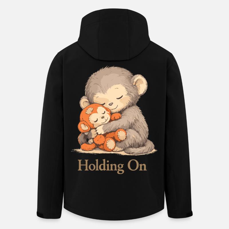 Anxious Monkey Plush Toy Solace - Men’s Recycled Softshell Jacket by Stanley/Stella - black