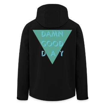 Damn Good Day - Men’s Recycled Softshell Jacket by Stanley/Stella - black - Back - AI Model Male 185 light (185cm)