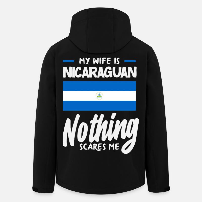 Nicaragua Flag Pride & Home - Men’s Recycled Softshell Jacket by Stanley/Stella - black