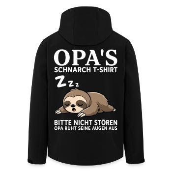 Vatertagsgeschenk für Opa, Lustiges Faultier - Recycelte Männer Softshell-Jacke von Stanley/Stella - Schwarz - Hinten - AI Model Male 185 light (185cm)