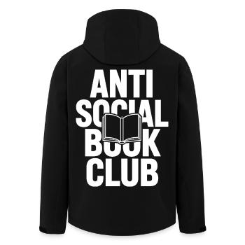 Anti Social Book Club - Men’s Recycled Softshell Jacket by Stanley/Stella - black - Back - AI Model Male 185 light (185cm)