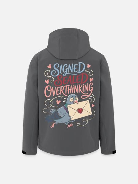 Signé Sealed Overthinking Dove - Veste softshell homme en polyester recyclé Stanley/Stella - noir