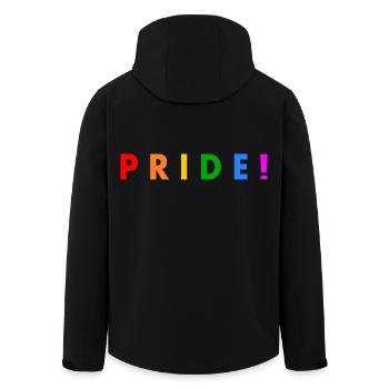 Pride - Recycelte Männer Softshell-Jacke von Stanley/Stella - Schwarz - Hinten - AI Model Male 185 light (185cm)