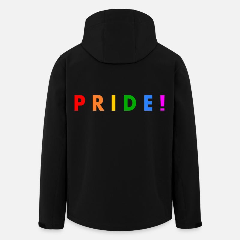 Pride - Recycelte Männer Softshell-Jacke Discoverer von Stanley/Stella - Schwarz