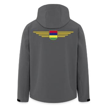 Mauritius T-Shirt – Island Fans & Lovers - Men’s Recycled Softshell Jacket by Stanley/Stella - black - Back - AI Model Male 185 light (185cm)