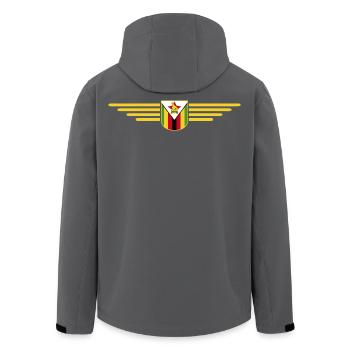 Zimbabwe T-shirt for Africa fans - Men’s Recycled Softshell Jacket by Stanley/Stella - black - Back - AI Model Male 185 light (185cm)
