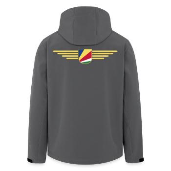 Seychellen Fans: T-Shirts für Inselträume - Recycelte Männer Softshell-Jacke von Stanley/Stella - Schwarz - Hinten - AI Model Male 185 light (185cm)
