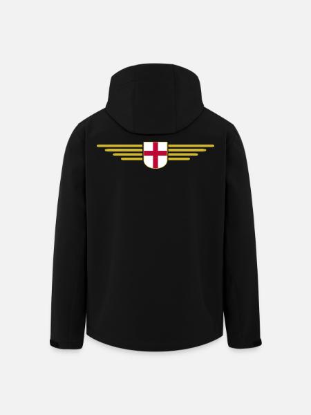England Fan T-Shirt Design - Recycelte Männer Softshell-Jacke von Stanley/Stella - Schwarz
