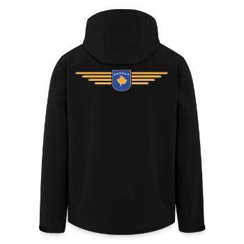 Conception du t-shirt Kosovo Fan - Veste softshell homme en polyester recyclé Stanley/Stella - noir - Dos - AI Model Male 185 light (185cm)