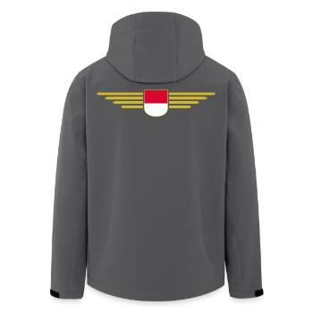 Monaco Design – Style for fans of the Principality - Men’s Recycled Softshell Jacket by Stanley/Stella - black - Back - AI Model Male 185 light (185cm)