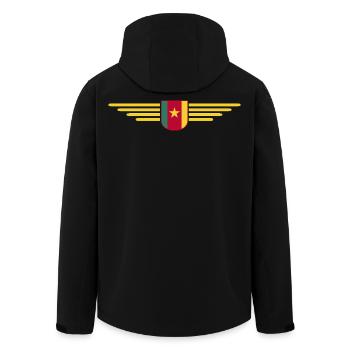 Cameroon Design – Fierté et diversité - Veste softshell homme en polyester recyclé Stanley/Stella - noir - Dos - AI Model Male 185 light (185cm)