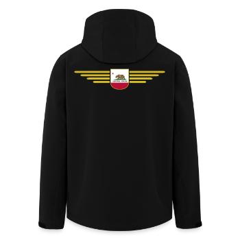 California Fan T-Shirt – Sun & Style - Veste softshell homme en polyester recyclé Stanley/Stella - noir - Dos - AI Model Male 185 light (185cm)