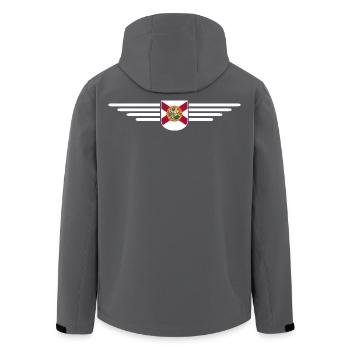 Florida Fan T-Shirt – Sonne & Strand - Recycelte Männer Softshell-Jacke von Stanley/Stella - Schwarz - Hinten - AI Model Male 185 light (185cm)