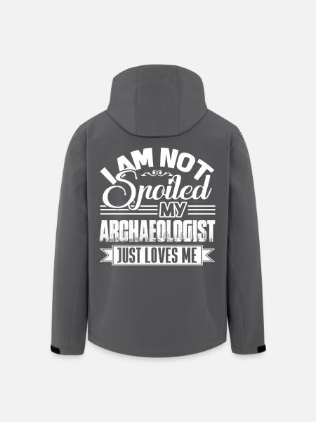 Mon archéologue m'aime - Veste softshell homme en polyester recyclé Stanley/Stella - noir