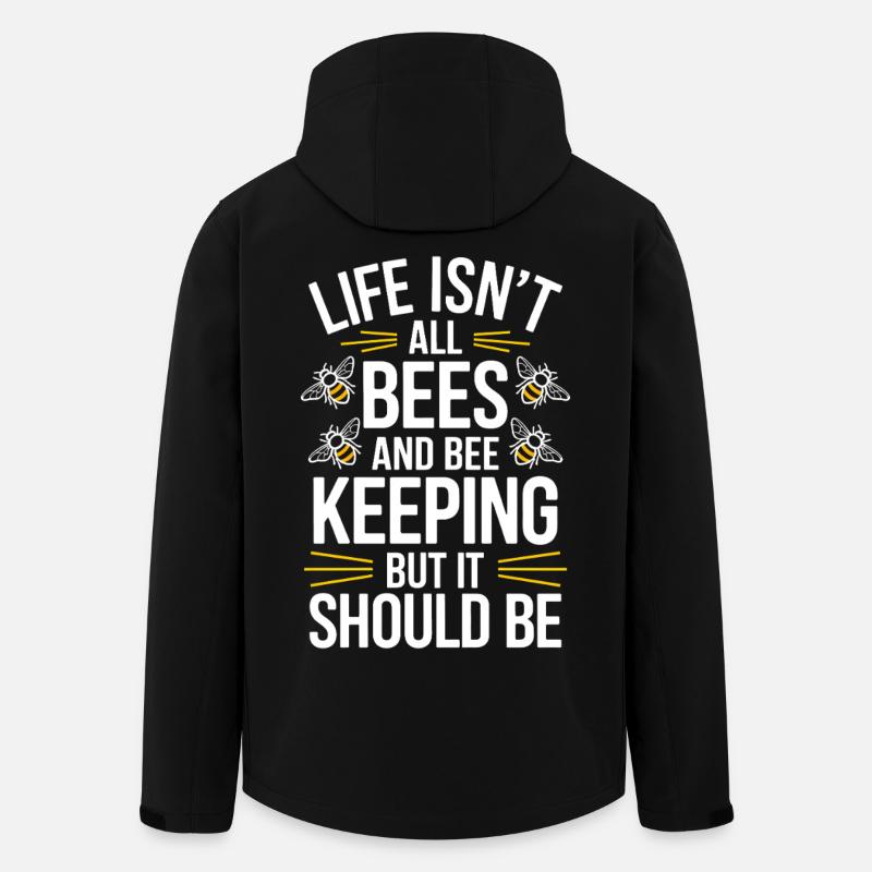 Beekeeper Saying Beekeeping Bee Funny Beekeeper Gift - Men’s Recycled Softshell Jacket Discoverer by Stanley/Stella - black