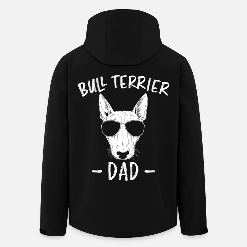 Bull Terrier Dad Scretch - Recycelte Männer Softshell-Jacke von Stanley/Stella - Schwarz