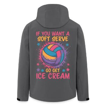 Volleyball Spruch Lustiges Volleyball Geschenk - Recycelte Männer Softshell-Jacke von Stanley/Stella - Schwarz - Hinten - AI Model Male 185 light (185cm)