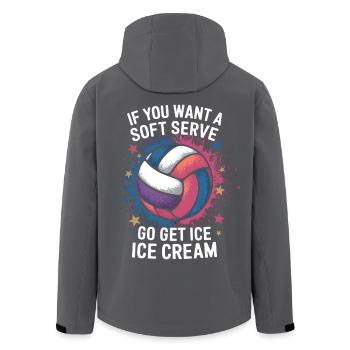Volleyball Spruch Lustiges Volleyball Geschenk - Recycelte Männer Softshell-Jacke von Stanley/Stella - Schwarz - Hinten - AI Model Male 185 light (185cm)