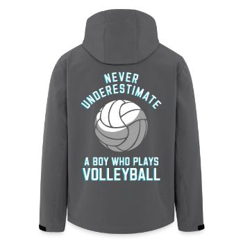 Volleyball Spruch Lustiges Volleyball Geschenk - Recycelte Männer Softshell-Jacke von Stanley/Stella - Schwarz - Hinten - AI Model Male 185 light (185cm)