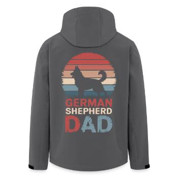 German Shepherd Saying German Shepherd Gift - Men’s Recycled Softshell Jacket by Stanley/Stella - black - Back - AI Model Male 185 light (185cm)