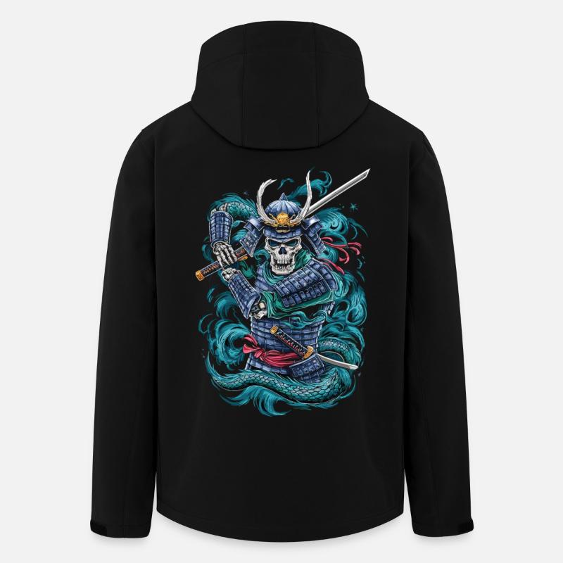 Ghostly Samurai Warrior - Men’s Recycled Softshell Jacket by Stanley/Stella - black