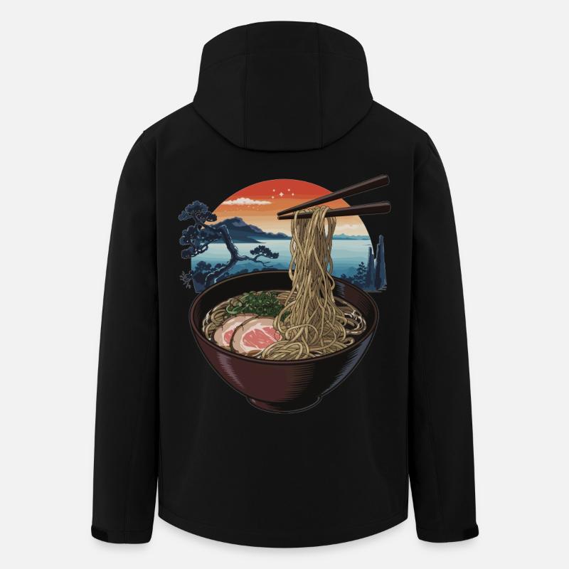 Japanische Ramen-Kunst - Recycelte Männer Softshell-Jacke von Stanley/Stella - Schwarz