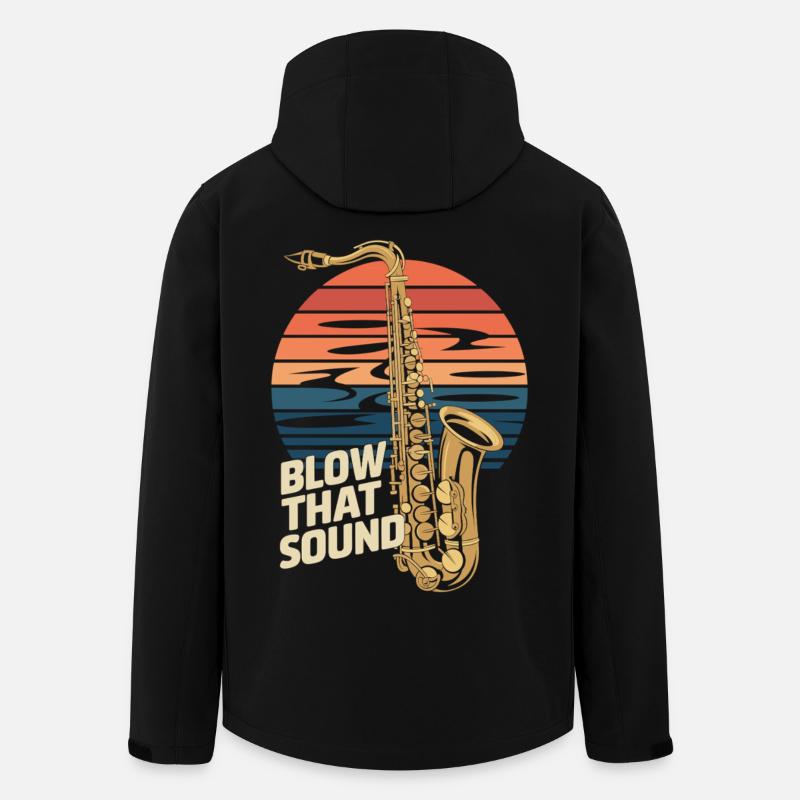Blow That Sound – Saxophonpower - Recycelte Männer Softshell-Jacke von Stanley/Stella - Schwarz