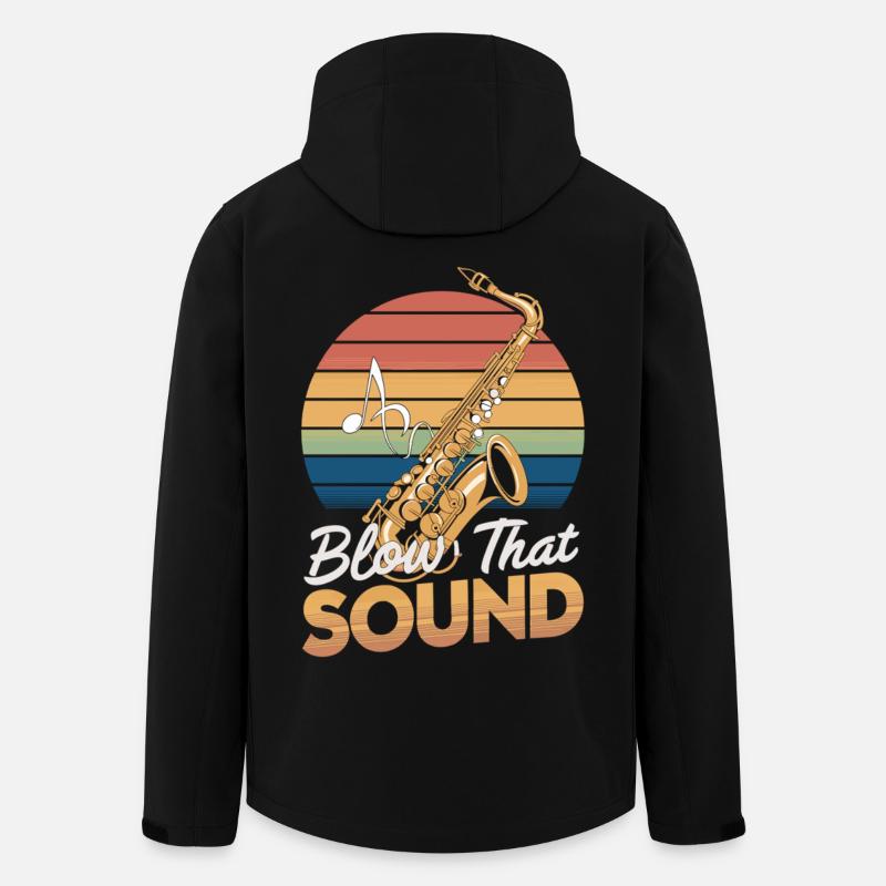 Saxofon Groove - Recycelte Männer Softshell-Jacke von Stanley/Stella - Schwarz