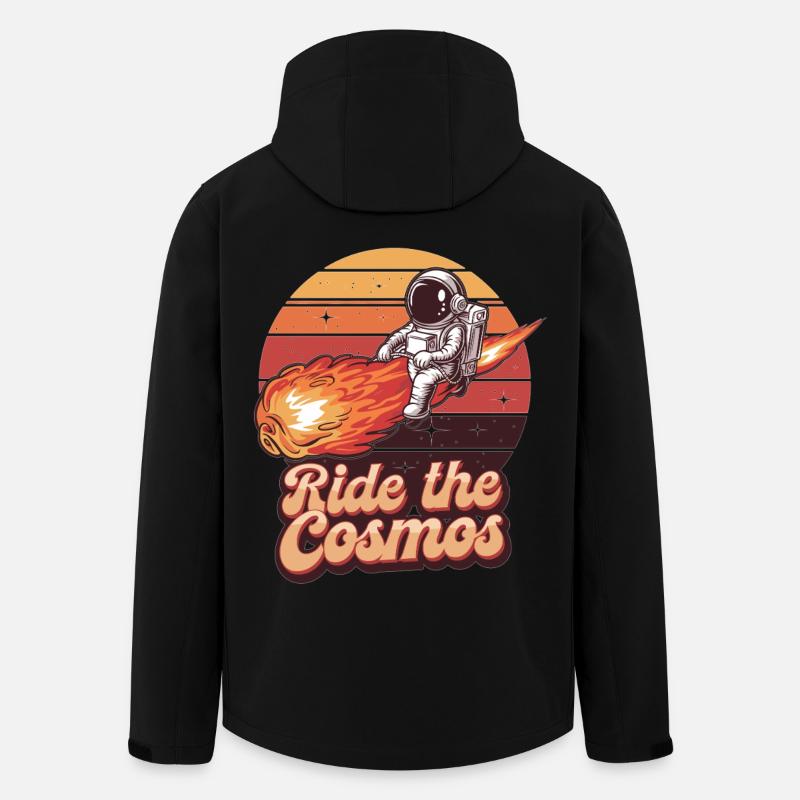 Astronaut auf Meteor - Recycelte Männer Softshell-Jacke von Stanley/Stella - Schwarz