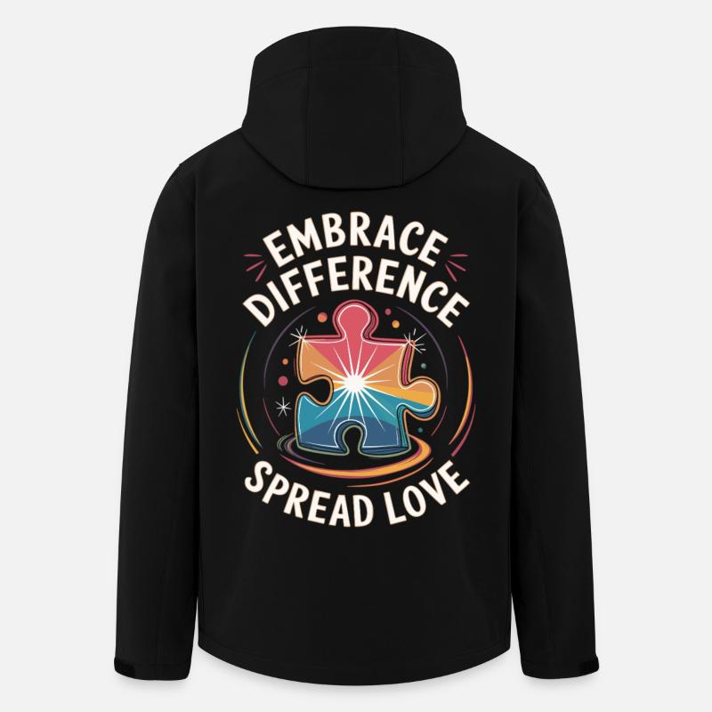 Embrace Difference Shirt - Recycelte Männer Softshell-Jacke von Stanley/Stella - Schwarz