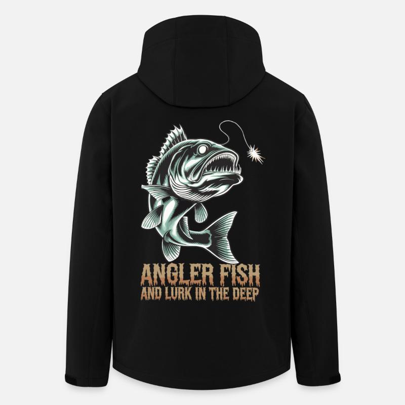 Leuchtfisch Tiefsee Monster - Recycelte Männer Softshell-Jacke von Stanley/Stella - Schwarz
