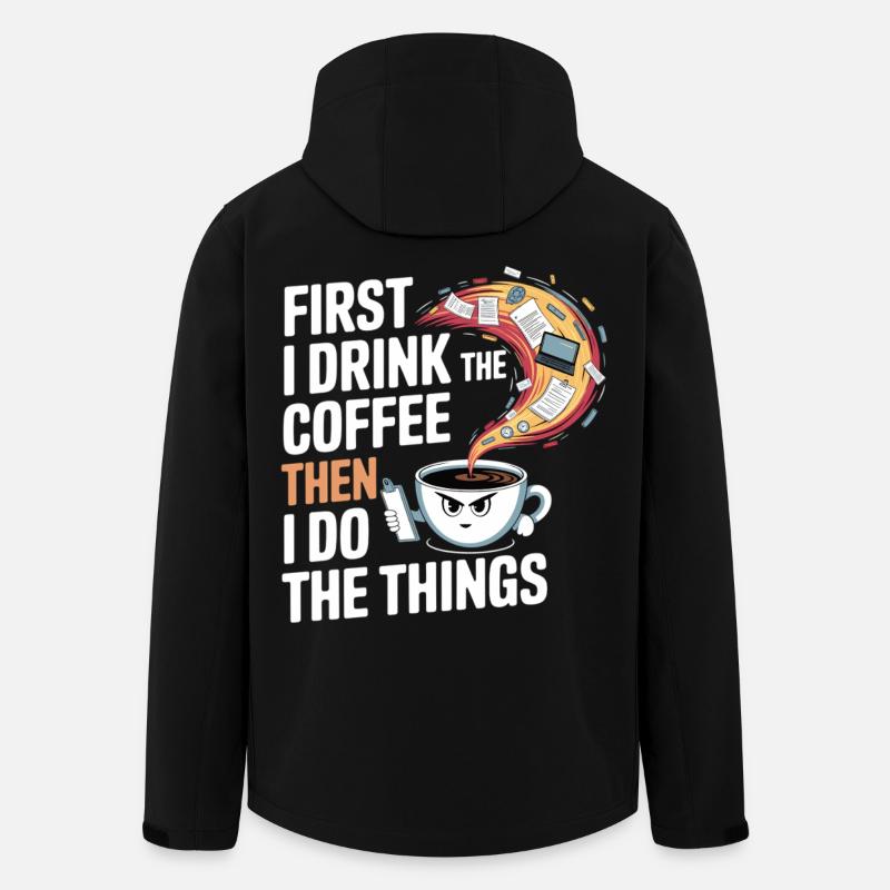 Coffee above all - Men’s Recycled Softshell Jacket by Stanley/Stella - black