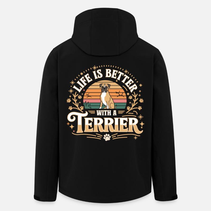 Terrier Love Forever - Men’s Recycled Softshell Jacket by Stanley/Stella - black