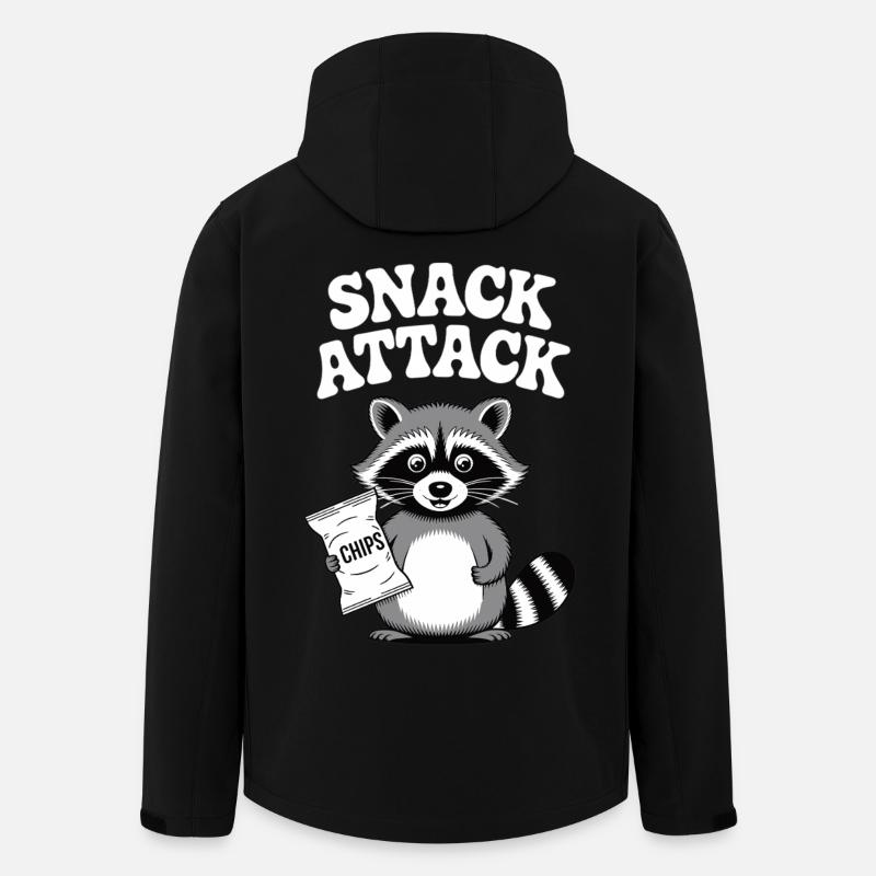 Chips et raton laveur - Veste softshell homme en polyester recyclé Stanley/Stella - noir