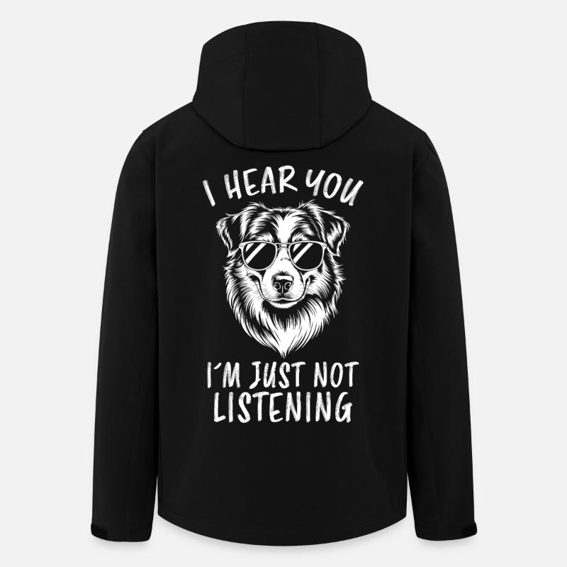 Australian Shepherd Lustiges Aussie Geschenk - Recycelte Männer Softshell-Jacke von Stanley/Stella - Schwarz