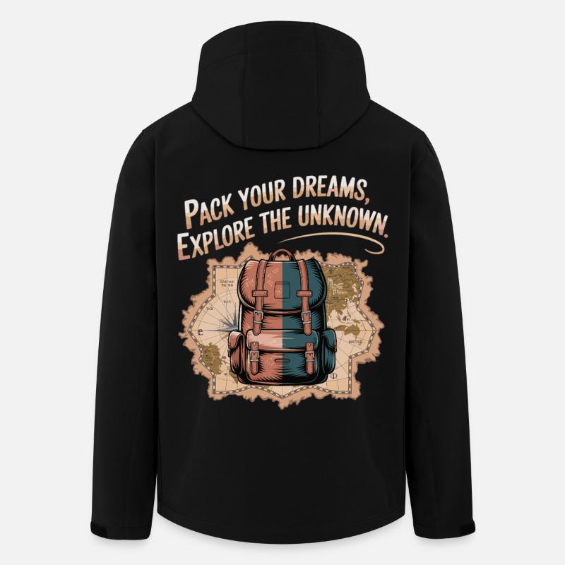 Grab dreams, experience adventures - Men’s Recycled Softshell Jacket by Stanley/Stella - black